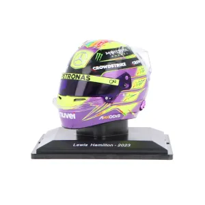 Casco a Escala 1:5 Lewis Hamilton #44 2023 - Azul Oscuro