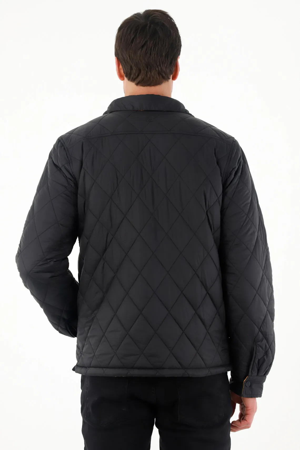 Chaqueta doble faz negra para hombre