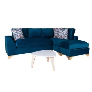 Combo Sofa en L Monaco   Mesa   Cojines Azul