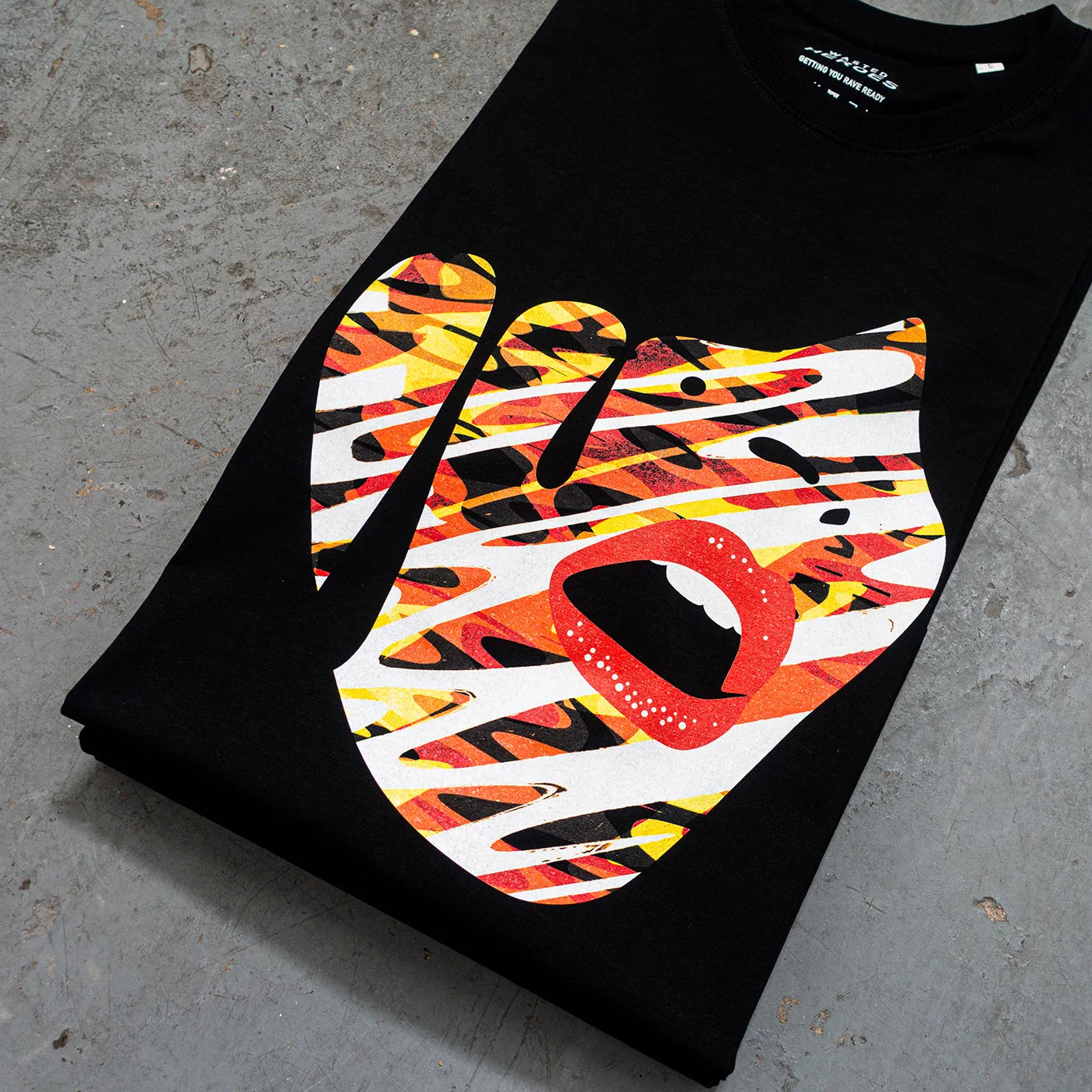 Droplet Face 009 - Tshirt - Black