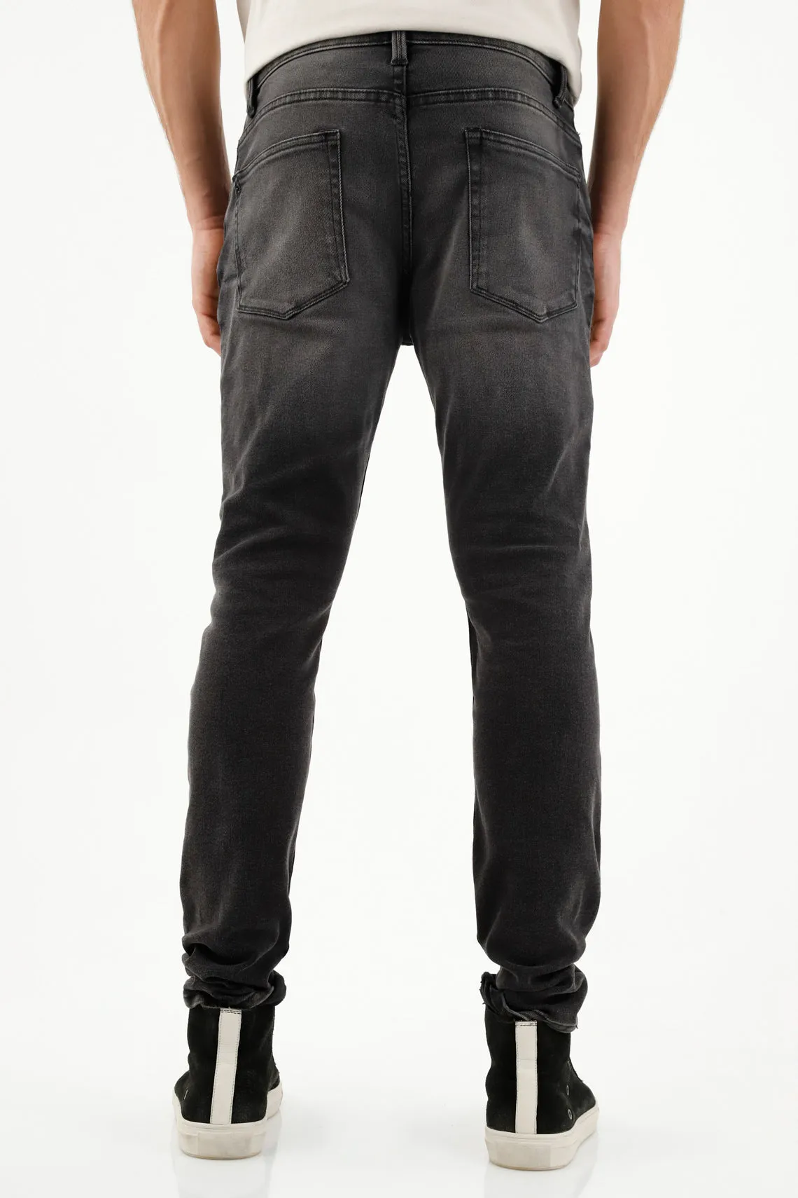 Jean Skinny negro para hombre