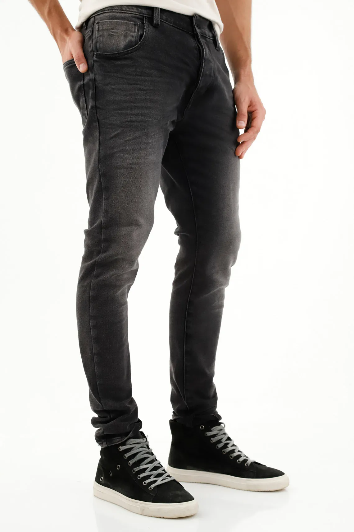 Jean Skinny negro para hombre