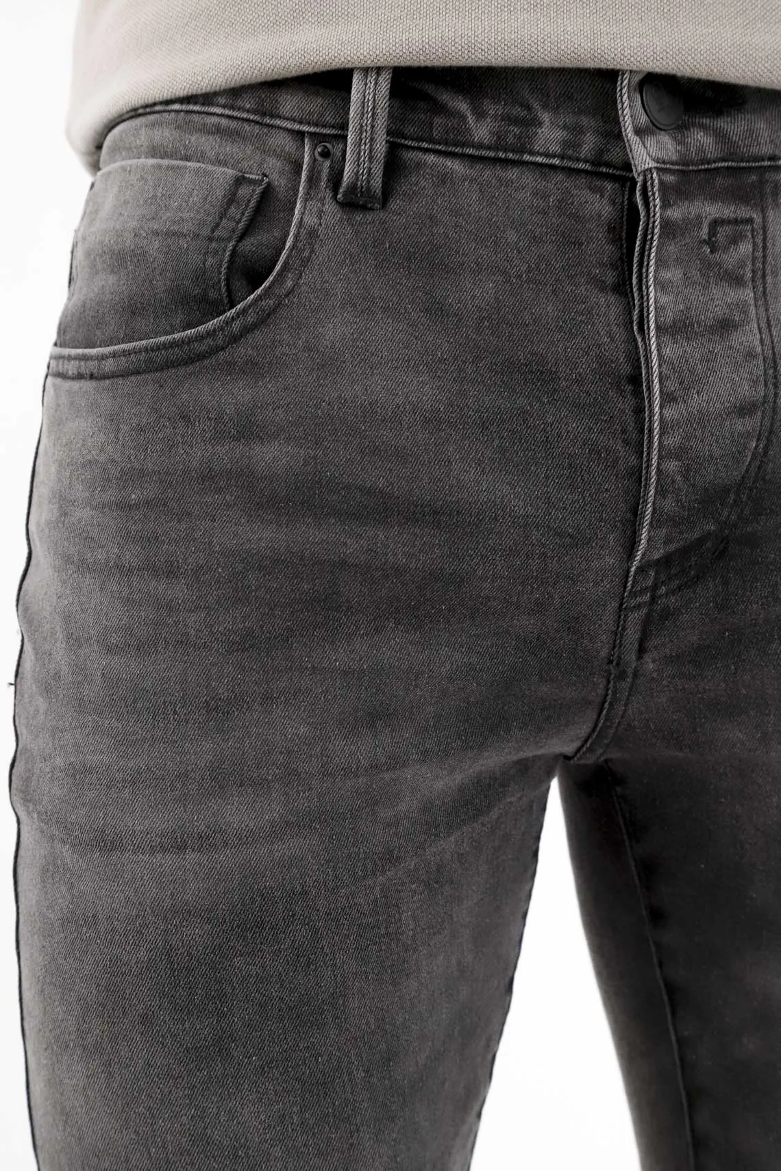 Jean Super Skinny negro para hombre