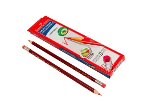 LAPIZ CHEQUEO TRIANGULAR ROJO FABER CASTELL