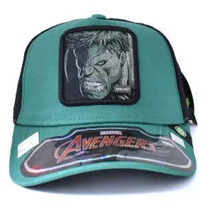 Limited Edition Gorra Verde Con Negro Ajustable Hulk Avengers