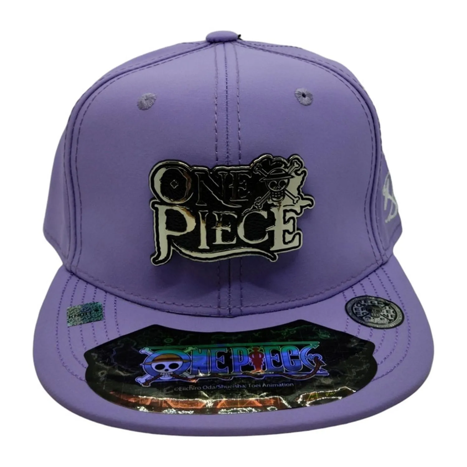 New Arrival Kndit Caps Gorra Morada Placa Plateada Letras One Piece