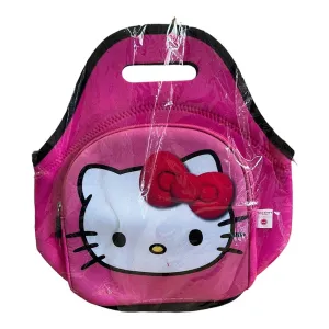 New Arrival Siglo 21 Lonchera Fucsia Con Contorno Negra Cara Hello Kitty