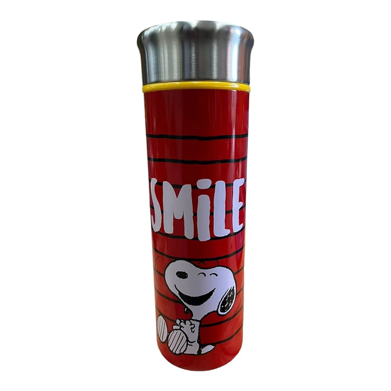 New Arrival Siglo 21 Termo Rojo Con Tapa Plateada Smile Snoopy Peanuts