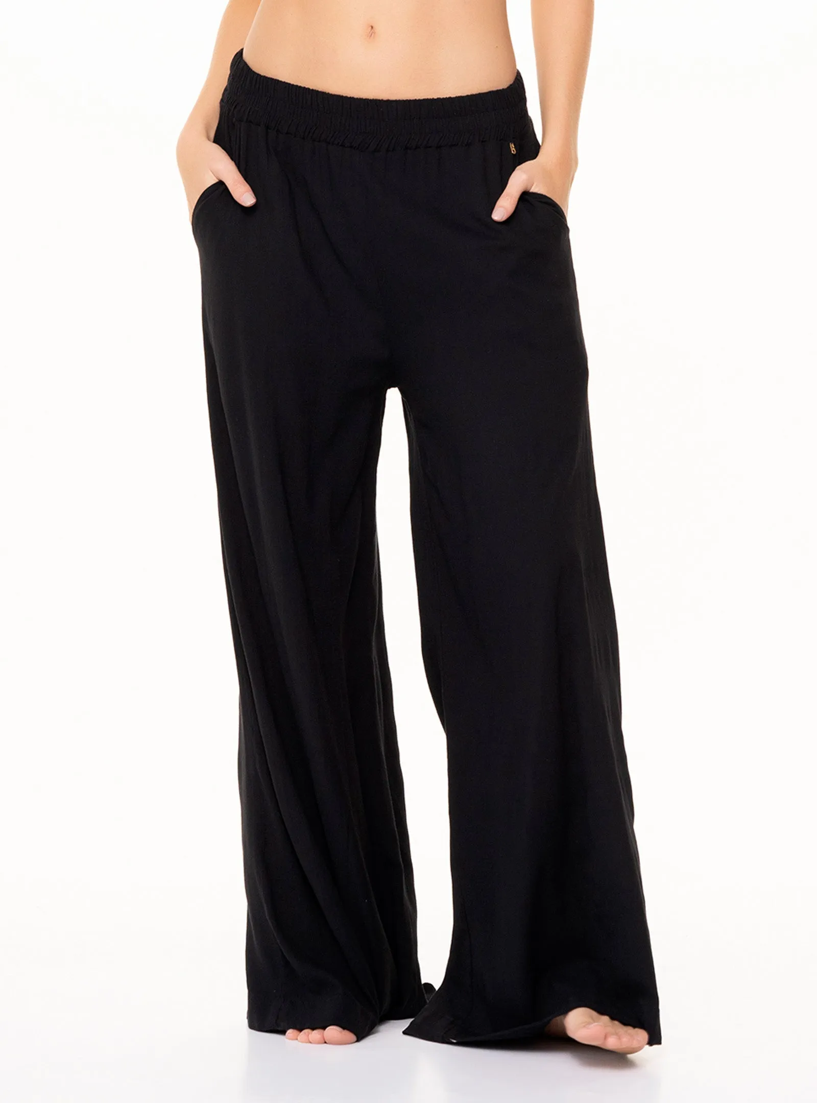 Pantalon 8057 Resortado con Pretina - Negro