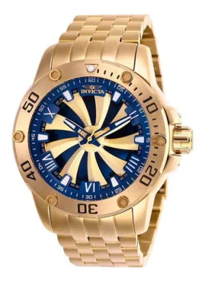 Relógio Invicta Speed Dourado Fundo Azul