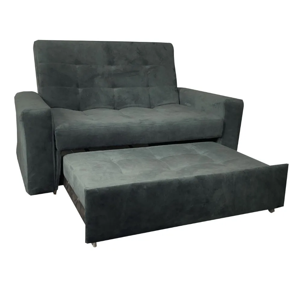 Sofa Cama Funcional 3 Posiciones Montecarlo Tela Antifluido Gris