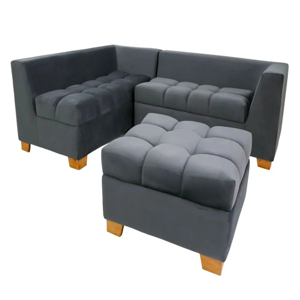 Sofa en L Boston Antifluido Gris