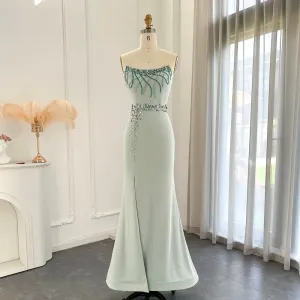 Vestido de Festa Verde Turquesa com Pedrarias - Modelo Especial